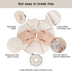 Soft Cat Cone Collar， Cute Adjustable Cat Recovery Collar，Elizabethan E Collar That Can Protect Head and Foot Wounds，Egg White Flower All-Season Style