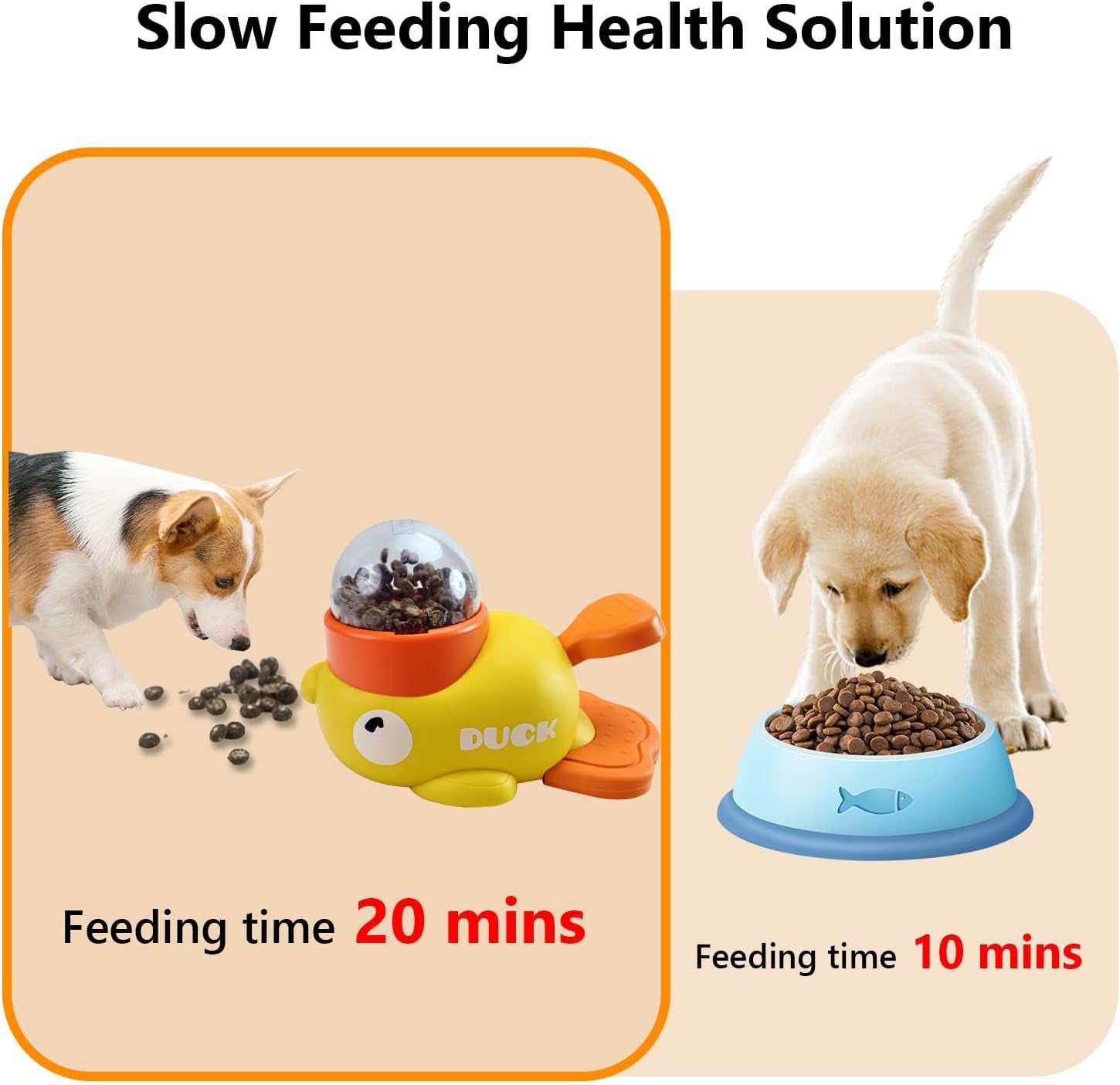Duck Treat Dispenser for Dogs to Train Problem-Solving Skills,Dog Slow Feeder Puzzle Toy Prevents Bloating, Interactive Treat Dispensing Toy for Small Cats,Dogs,Other Pets