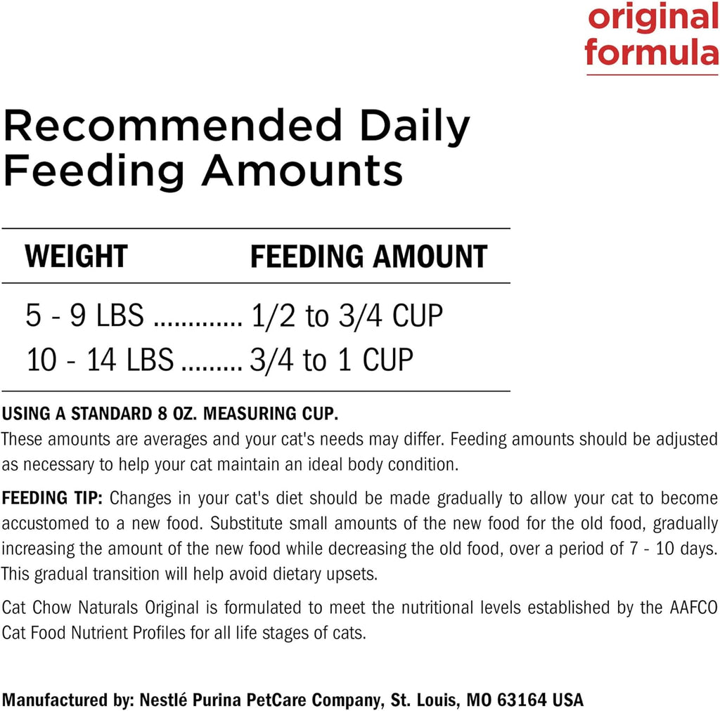 Naturals with Added Vitamins, Minerals and Nutrients Dry Cat Food, Naturals Original - 13 Lb. Bag