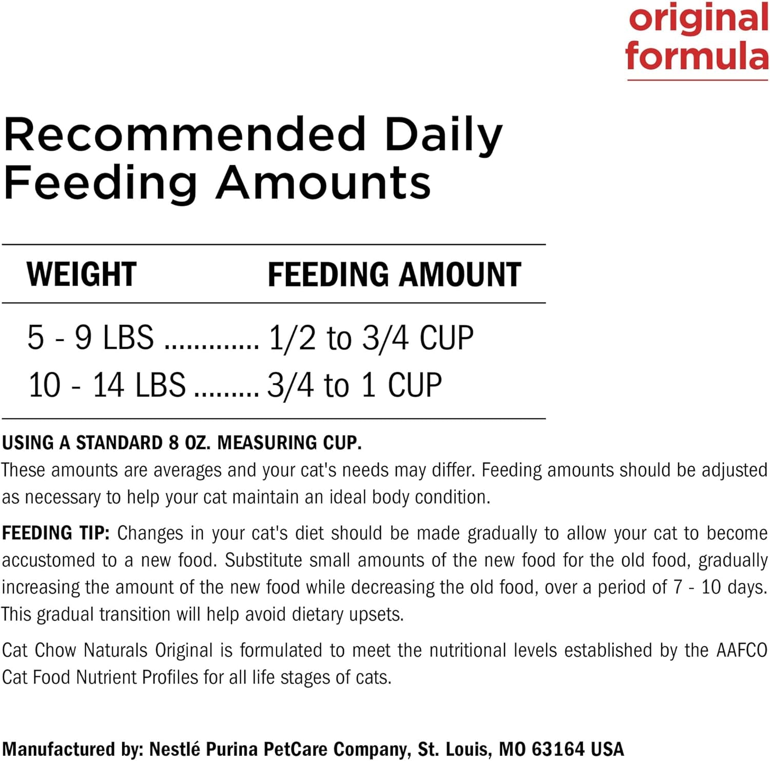 Naturals with Added Vitamins, Minerals and Nutrients Dry Cat Food, Naturals Original - 13 Lb. Bag