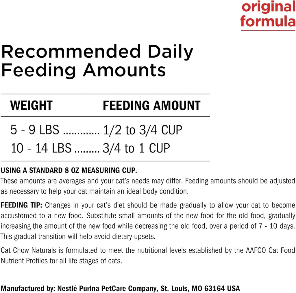 Naturals with Added Vitamins, Minerals and Nutrients Dry Cat Food, Naturals Original - 13 Lb. Bag