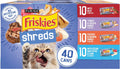 Purina  Wet Cat Food Variety Pack, Shreds with Beef, Turkey and Cheese Dinner, Chicken and Salmon Dinner, and with Ocean Whitefish and Tuna - (Pack of 40) 5.5 Oz. Cans