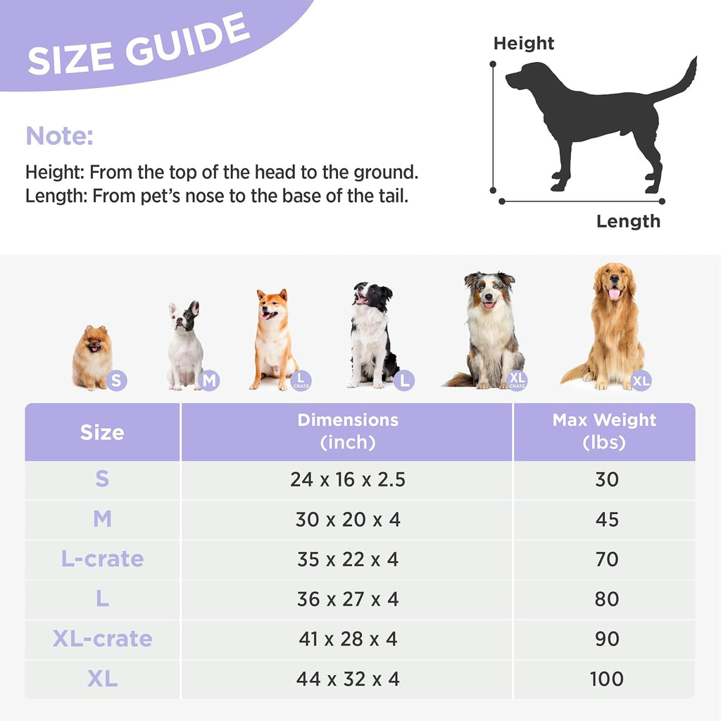 Cute Large Dog Bed for Crate-Thick Shredded Chopped Foam Pet Bed Indoor with Removable Washable Cover, Modern Fuzzy Plush & anti Slip Bottom, Blue